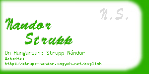 nandor strupp business card